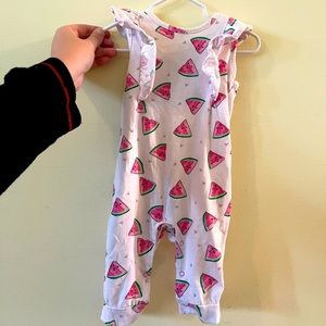 Baby Girl 6-9 Month Watermelon Jumpsuit